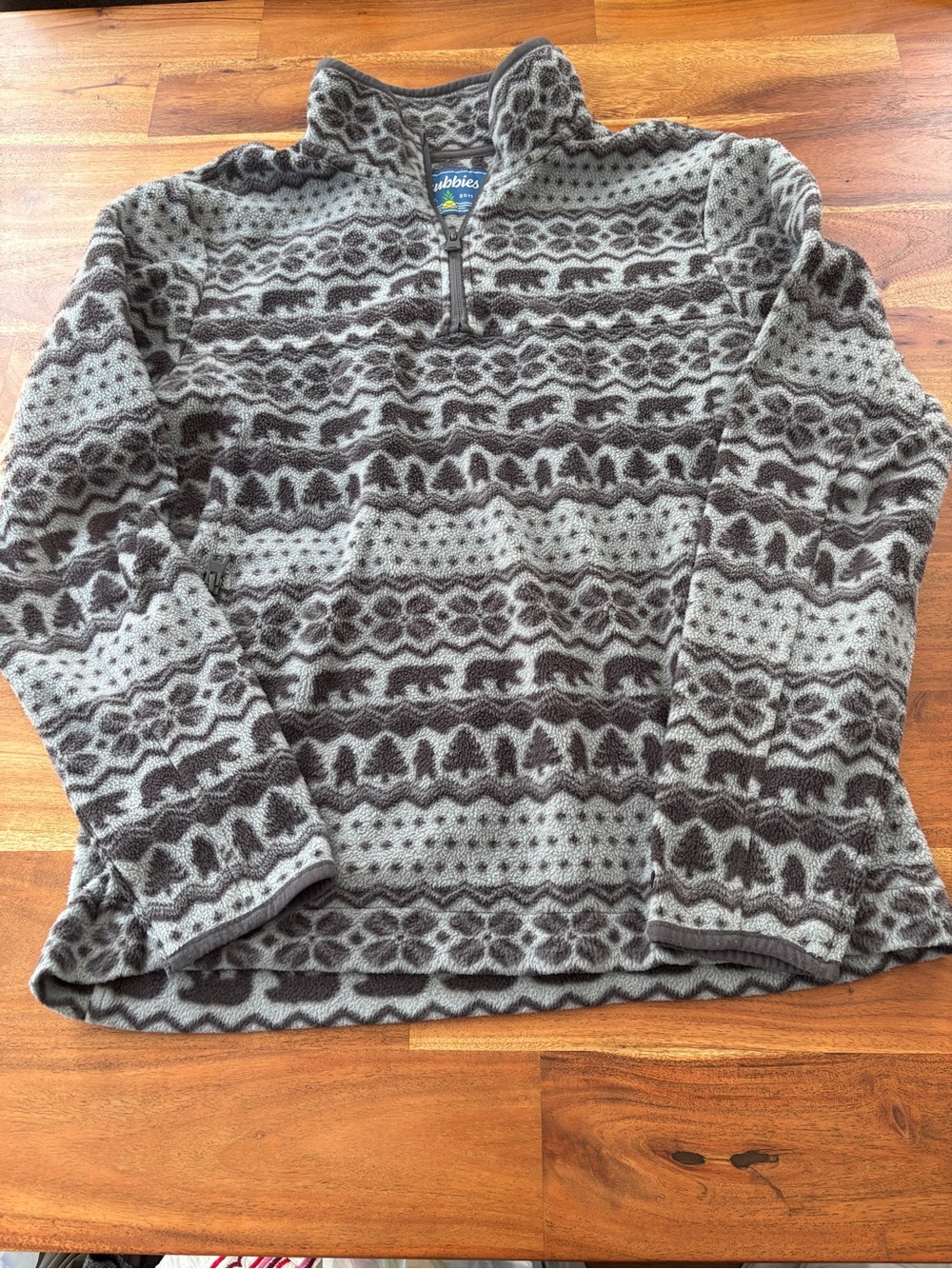 Chubbies Bear Print Fleece Pullover - Medium